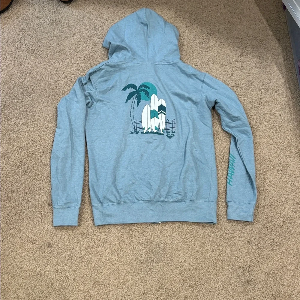 Roxy Light Blue Zip-Up Jacket - Picture 3 of 3